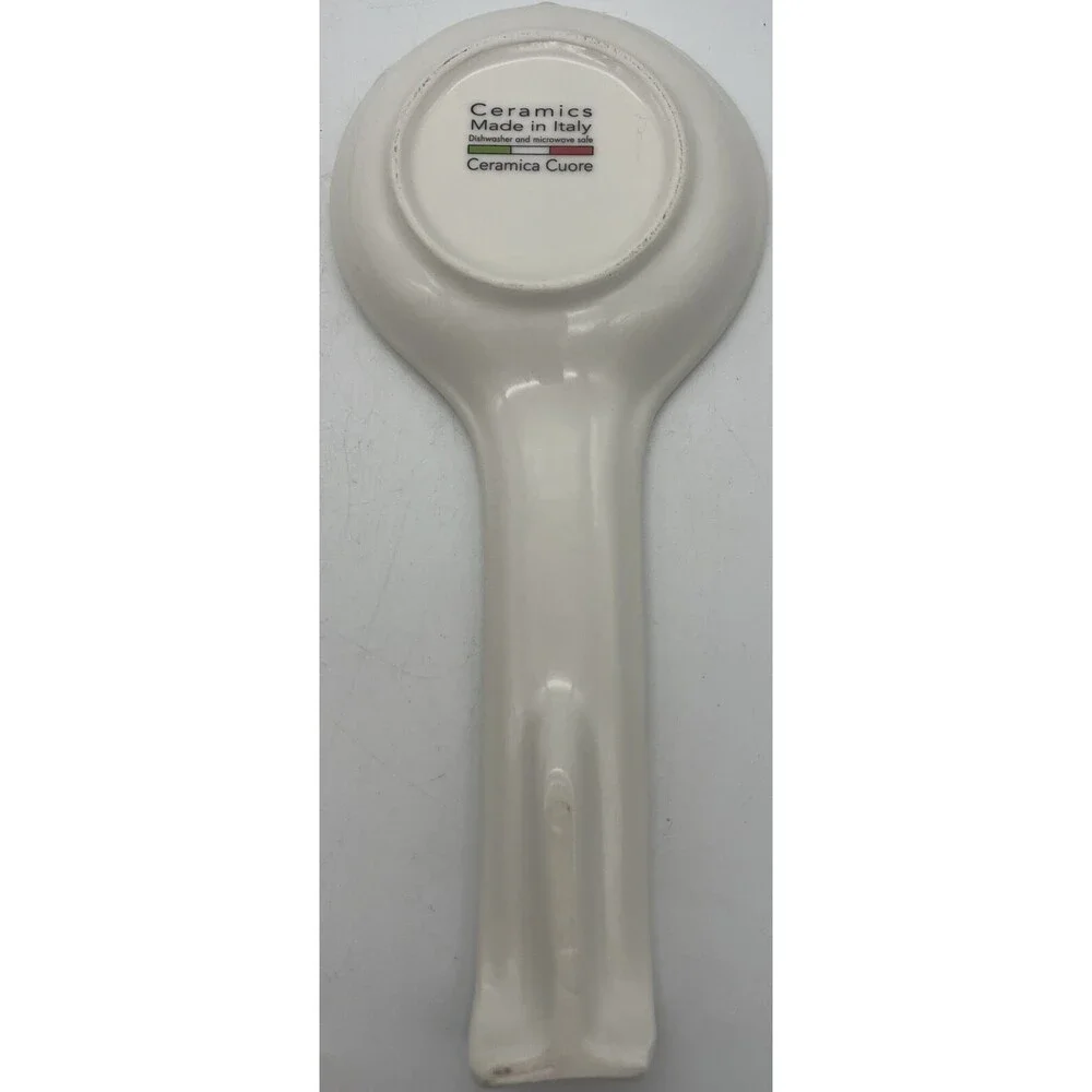 Cerámica Cuore Happy Easter Ceramic Spoon Rest Made In Italy Multicolor Easter
